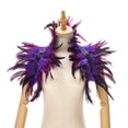 thumbnail image 4 of Fortune Cape Gothique à Plumes pour Femmes Halloween Cosplay Fête Châle à Lacets Boléro, 4 of 8