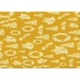 thumbnail image 1 of Ahgly Company Tapis d'Intérieur Lavables en Machine Rectangle Transitionnel Jaune Vif, 2' x 5', 1 of 7