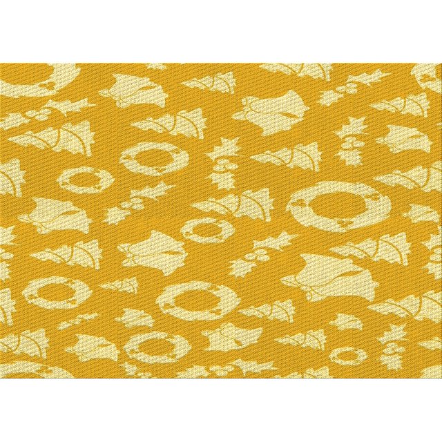 Ahgly Company Tapis d'Intérieur Lavables en Machine Rectangle Transitionnel Jaune Vif, 2' x 5'