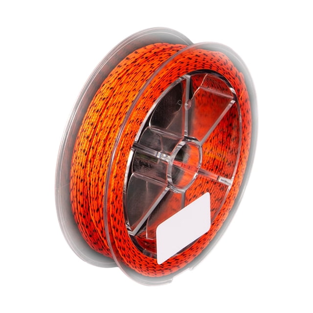 jinwen Ligne de Support Tressée pour la Pêche à la Mouche Équipement de Pêche Robuste Résistant à l'Abrasion Mouche Orange Noir 30 Lb 50 m