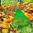thumbnail image 4 of Aodebiao Garden Rake, Rake for Lawn, Rakes for Gardening, Sturdy Non-Slip 21 Plastic Tines Handle Leaf Rake, Compact Rake for Garden, Yard，Collecting Leaves, 4 of 5