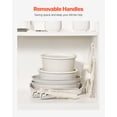 thumbnail image 3 of VEVOR 17 Piece Pots and Pans Set Granite Nonstick Kitchen Cookware Induction White, 3 of 9