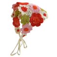 thumbnail image 4 of Birdeem Hand Crocheted Hook Flower Hollowed Out Triangular Scarf Sweet and Cute Tie Hair Turban Hat, 4 of 8