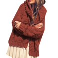 thumbnail image 2 of IMENGL cardigan Épaissi à Grosses Aiguilles Automne Hiver, Rouge 2TG, Taille M-2TG, 2 of 4