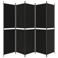 thumbnail image 2 of vidaXL 5-Panel Room Divider Black 250x200 cm Fabric, 2 of 5
