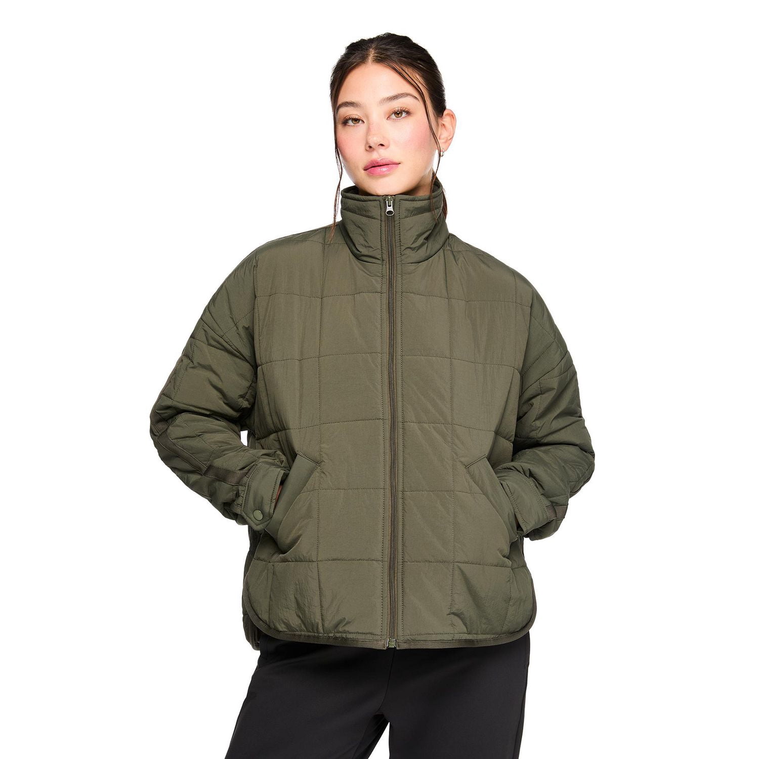 Athletic Works Women's Boxy Quilted Jacket