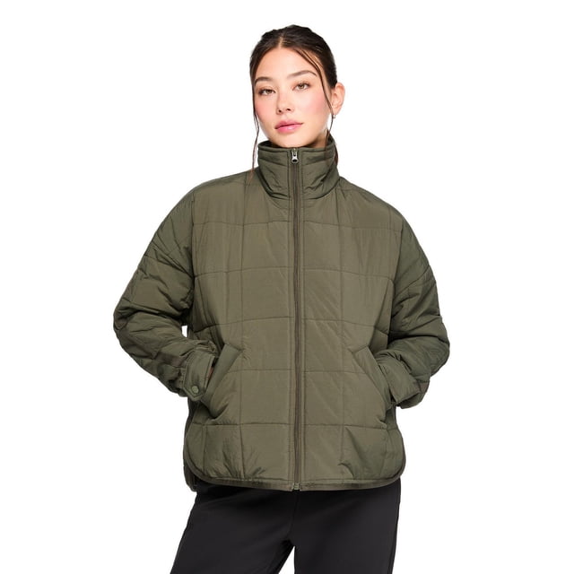 Athletic Works Women's Boxy Quilted Jacket