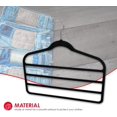 thumbnail image 3 of Home Basics (Pack of 3) Velvet Trouser Hanger with 4 Bars | Space-Saving, Non-Slip Design for Slacks, Jeans, Shorts, and Accessories | Rotating Metal Hook, 3 of 7