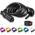 thumbnail image 1 of Opaza Bike Lock with 5-Digit Code, 1.2M/4FT Bicycle Combination Cable Lock Lightweight & Security Bike Chain Lock for Bicycle, Mountain Bike, Electric Bike,Scooter, 1 of 7