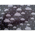 thumbnail image 4 of oneOone Cotton Poplin Fabric Raindrop & Clouds Nature Print Sewing Fabric BTY 56 Inch Wide, 4 of 4
