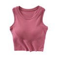 thumbnail image 1 of SwiftWear Womens U Back Sports Shaping Bras Padded High Neck Crop Workout Cotton Tank Tops, 1 of 6