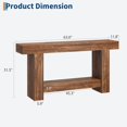 thumbnail image 3 of Long Console Table, 2-Tier Farmhouse Sofa Table Behind Couch, Rectangular Accent Console with Storage for Hallway Foyer Entrance, 3 of 8