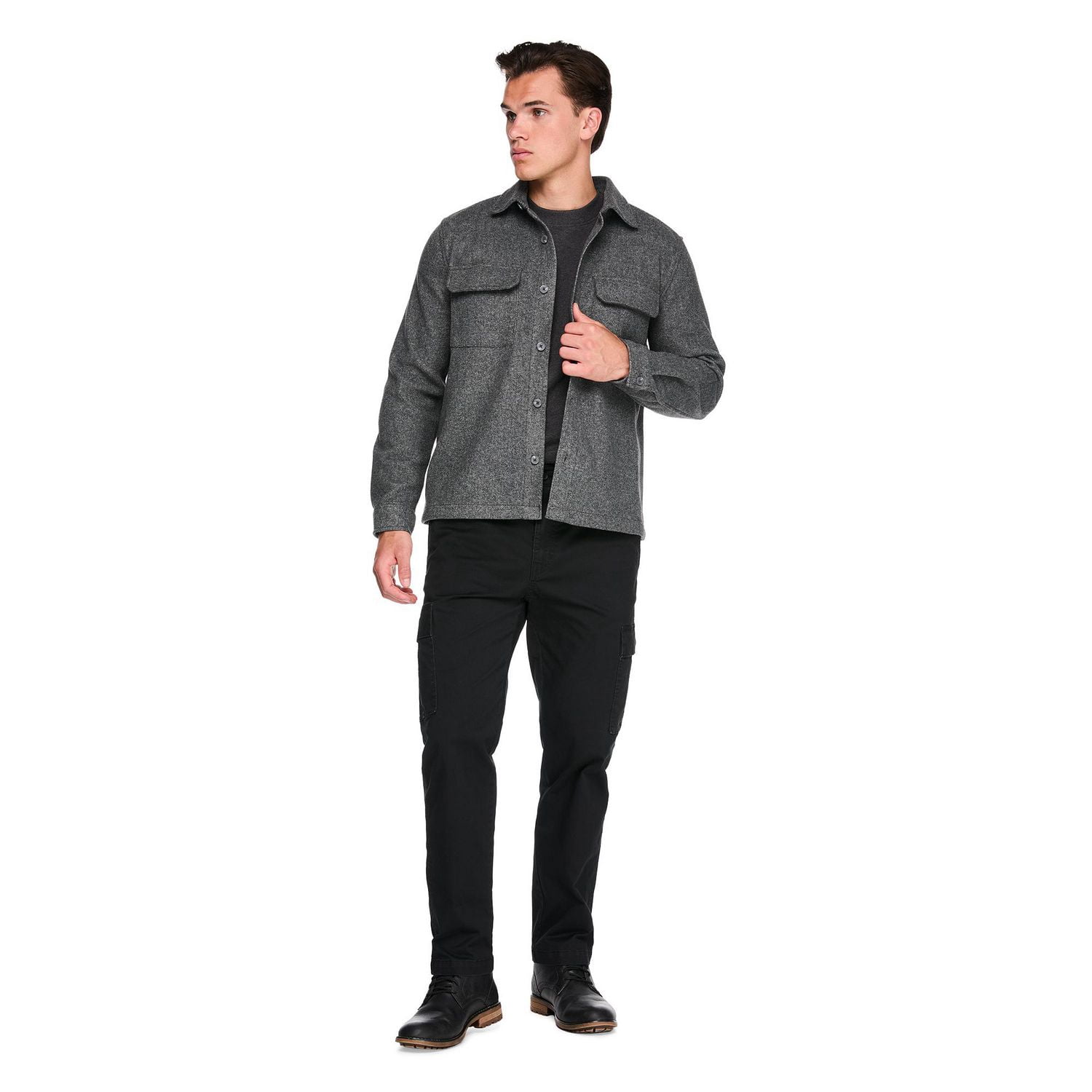 Chemise d’extérieur en flanelle brossée George pour hommes