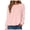 Light Pink, variant on Splozh Ladies Sweatshirt Women Sweatshirt Long Sleeve Shirt Dandelion Print Pullover Winter Blouse Tops Red,S