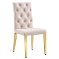 thumbnail image 1 of Canadian Furniture Roma Beige Dining Chair Golden Legs (Set of 2), 1 of 3