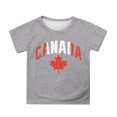 thumbnail image 1 of T-shirt à Manches Courtes pour Filles de la Fête du Canada, Col Rond d'Été, Coupe Décontractée, Chandails de Base, 1 of 4