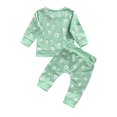thumbnail image 1 of xiaxaixu Baby Sweater + Pants, Flower Pattern Pocket Decoration Clothing, 1 of 7