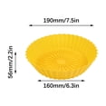 thumbnail image 3 of 7.5 Inch Baking Tray | Non-Stick Food Grade Silicone Fryer Accessory | Heat Resistant Up to 450°F | Foldable Design | Dishwasher Safe | Eco-Friendly Alternative | Oven Safe | 19x19x6cm, 3 of 6