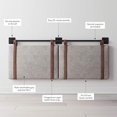 thumbnail image 3 of Nathan James Harlow Wall Mount Headboard, Queen, Gray, 3 of 5