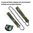 thumbnail image 3 of Dvkptbk Msyuusr Pocket Chainsaw 25.6 Inch Survival Saw with Handles, Pocket Rope Saw Portable Folding Hand Chain Saw with Bag for Outdoor Survival Camping Hunting Tree Hand Pull Chain Saw, 3 of 9
