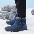thumbnail image 1 of LSLJS Men Shoes Solid Color Winter Keep Warm Woolen Casual Zipper Short Boots, Men's Snow Boots, 1 of 5