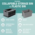 thumbnail image 3 of CleverMade Bacs de Rangement Pliables 32 L, Lot de 3 &#2013265922?? Bacs de Rangement Pliables Robustes avec Poignées Intégrées pour le Rangement de Garage et l'Organisation de la Maison - Obsidienne, 3 of 9