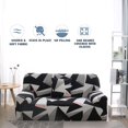 thumbnail image 3 of CHOK Housse de Sofa Extensible en Spandex pour Causeuse Fleur Rouge Moyen, 3 of 6