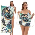 thumbnail image 1 of Serviette de Plage Pliable Serviette de Bain Imprimée Tout-en-un Sac de Rangement, 1 of 5