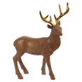 thumbnail image 4 of Truu Design Wooden-Look Polyresin Carved Decorative Deer Sculpture, 4 of 5