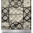 thumbnail image 3 of Soimoi Rayon Fabric Check & Quatrefoil Patchwork Print Fabric by the Yard 56 Inch Wide, 3 of 3