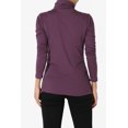 thumbnail image 2 of TheMogan Women's PLUS Essential Soft Jersey Ruched Turtle Neck Long Sleeve Slim Fit Top, 2 of 7