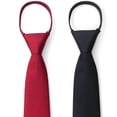 thumbnail image 2 of Langgg Cravate Étroite Rétro pour Hommes et Garçons Cravate Pratique pour Mariage Fête Boîte de Nuit Mariée Rouge, 2 of 8