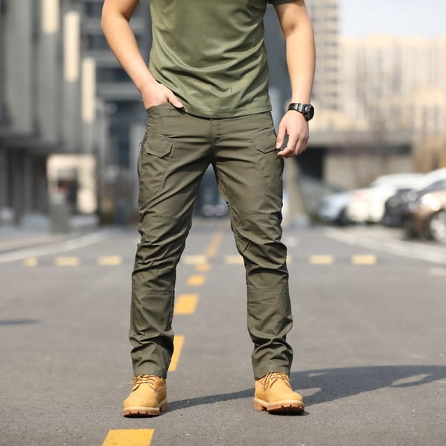 Men’s Cargo Pants Practical Workwear for Outdoor Activities Product Title Men’s Overalls Pants Pants Outdoor Elastic Loose Soft Pants Spring And Autumn Pants