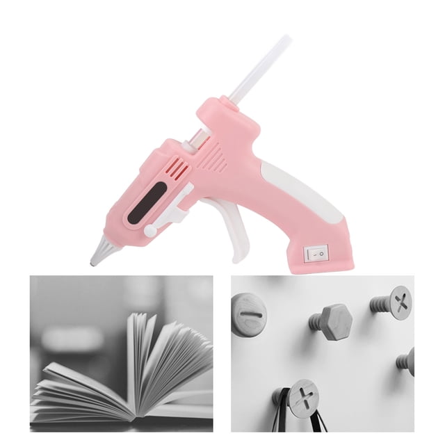 Cordless Hot Melt Glue Gun, Fast Preheating Mini Hot Glue Gun Kit with 10 Hot Glue Sticks, Portable Glue Gun and Sticks Set for DIY, Craft, Repairs, School Craft Project