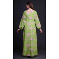 thumbnail image 2 of Bimba Robe Maxi à Manches Longues pour Femmes en Georgette Mousse Imprimée de Roses et de Renoncules à Taille Élastique - Moyen, 2 of 5