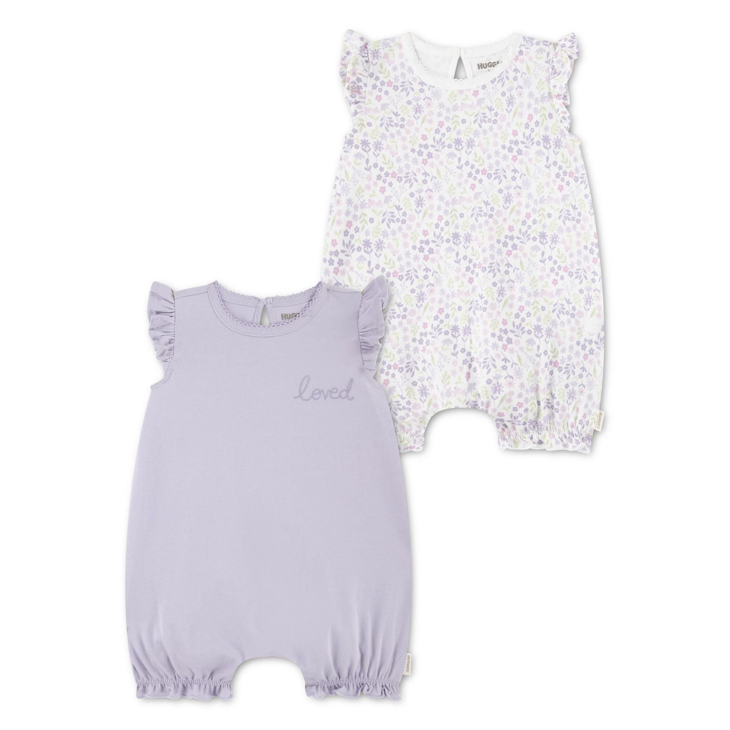 Huggies Happy Hugs Infant Girl Romper 2-Pack