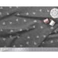 thumbnail image 2 of Soimoi Gray Cotton Poplin Fabric Heart & Love Text Fabric Prints By Yard 56 Inch Wide, 2 of 5