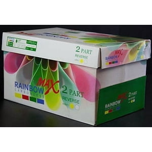 1 Cas de 2500 Ensembles de 8.5 x 11 Papier précollé sans carbone - 2 Partie inversée - Blanc, Canary.