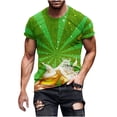 thumbnail image 1 of Birdeem Nouveau T-Shirt pour Hommes à la Mode 3D Imprimé Bière Non Positionné Manches Courtes Col Rond T-Shirt Haut de Sport Décontracté Blouses, 1 of 5