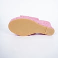 thumbnail image 4 of WLOELOEW Plus-Size Women'S Peep-Toe Wedge Sandals Beach Casual Summer Shoes Pink Cloth Material Size 7.5 Us 9.84 Inches, 4 of 9
