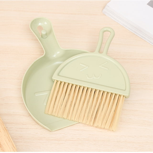 Oleegame 1PC Cleaning Brush Mini Desktop Sweeping Cleaning Brush Small Cleaning Brush And Dustpan Set Green