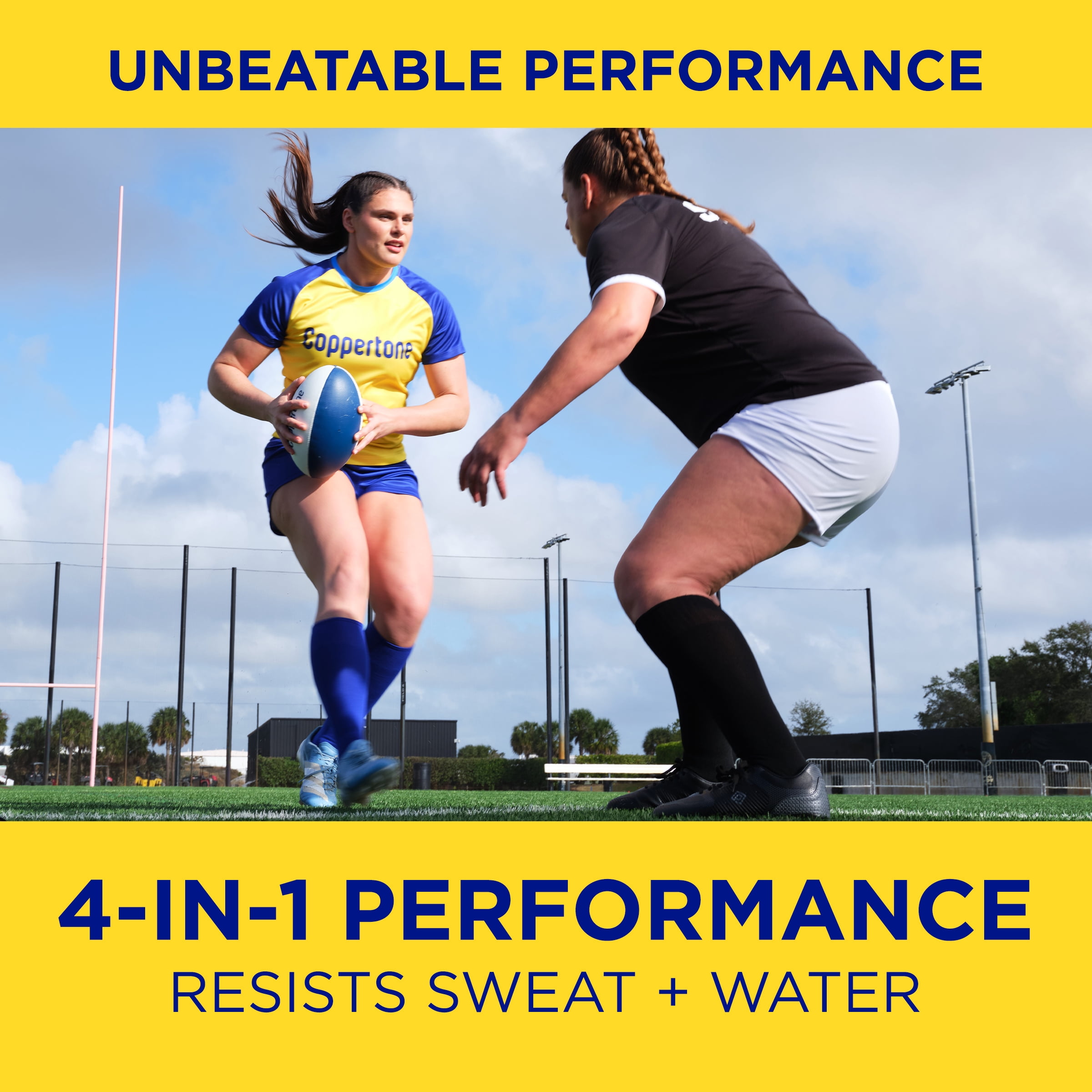 Coppertone Sport Sunscreen Lotion SPF 30, 4-in-1 Performance, Sweat and Water-Resistant Face and Body Sunscreen, 207 ml