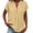 Beige#linen gauze tops for women, variant on yardsong Women Linen Blouse Summer Short Sleeve Vacation Shirts Boho Henley V Neck Henley Top Twist Front Tunic Blouse Black,XL