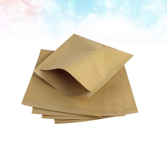 Mobutofu 200Pcs Kraft Paper Bags Brown Oilproof Food Bags Disposable for Packaging