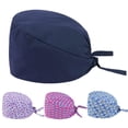 thumbnail image 3 of MesaSe Floral Letter Print Dust Proof Chef Scrub Cap  Bouffant Adjustable Hat, 3 of 10