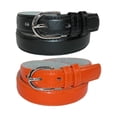 thumbnail image 1 of CTM® Ceinture Habillée en Cuir de Base pour Enfant (Lot de 2 Couleurs), 1 of 3