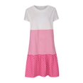thumbnail image 4 of CHUANK Robes en Lin pour Femmes Été Grande Taille Manches Courtes Col en V Longueur Genou Robe Ample Décontractée Confortable Robe de Plage Soldes de Liquidation 2024, 4 of 7