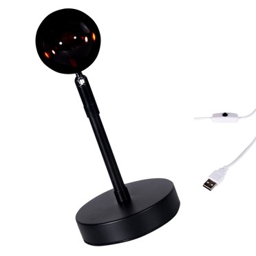 ziyahihome Lampe de Projection LED 5W USB Projecteur Lumière Réglable Accessoire de Photographie Lampe d'Ambiance, Coucher de Soleil
