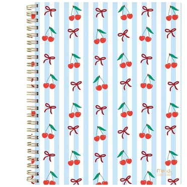 Agenda scolaire hebdomadaire et mensuel format grand Mead® Nœuds cerise 2026‑2027
