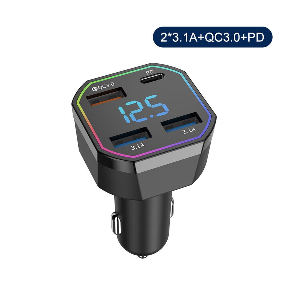 4 Ports Usb C Pd 20W Qc3.0 Car Charger Fast Adapter Socket Adapter